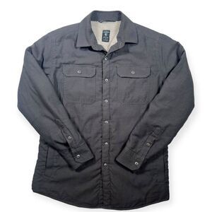 Kuhl Burr  Lined Snap‎ Jacket Black Men's Small Style #7172 Flaws